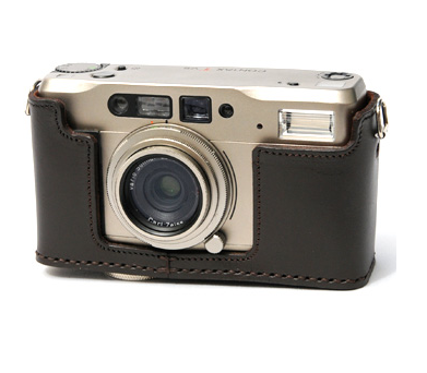 Hand-made leather camera case for Contax cameras